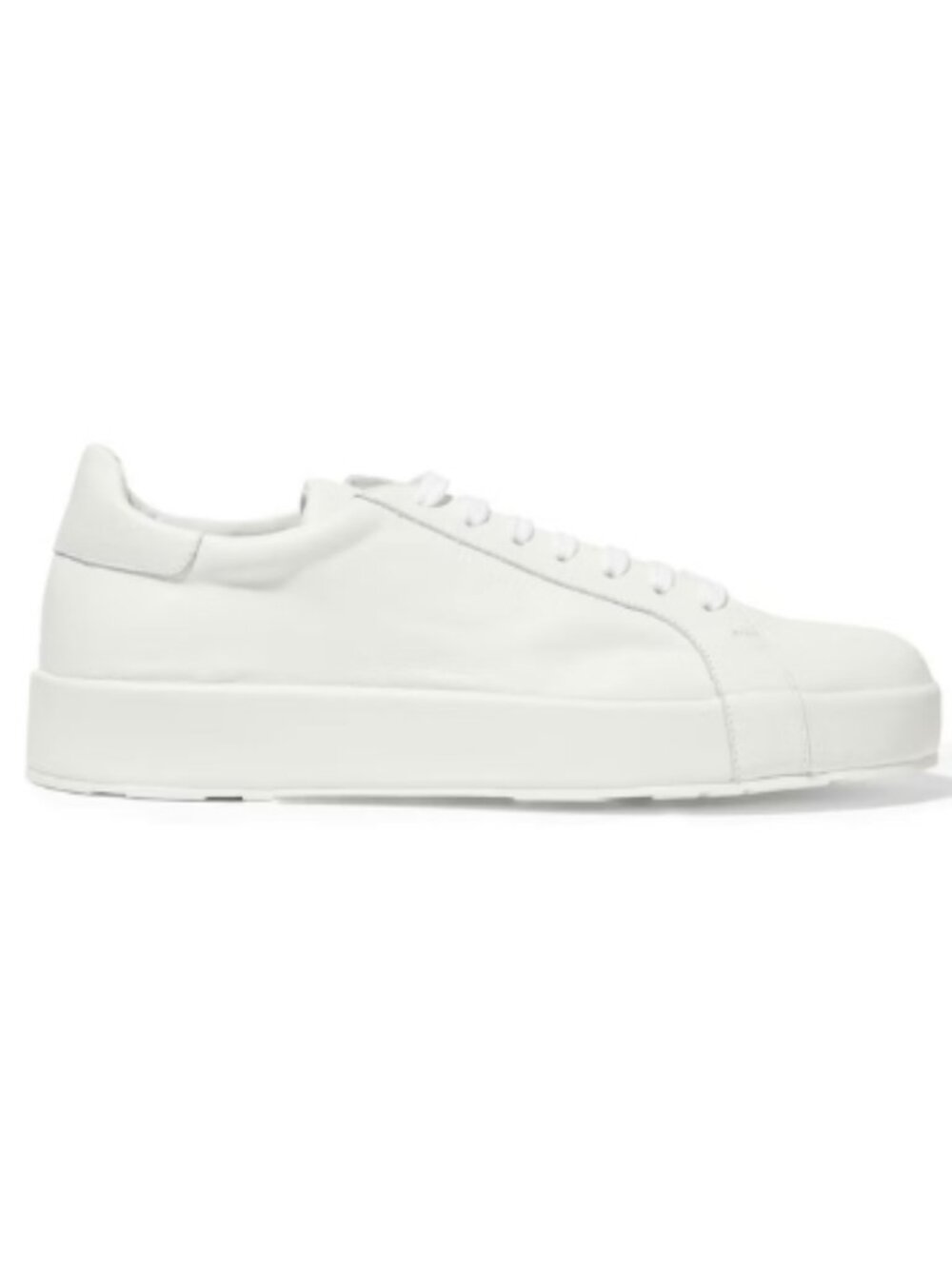 Jil Sander White Leather Low Top Sneakers Made in Italy EU 36